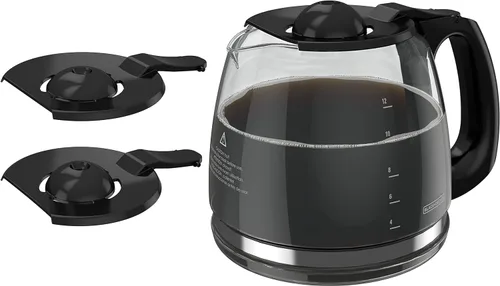 BLACK+DECKER - Jarra de repuesto TC1200B 12 tazas, Cristal, N/A, Negro