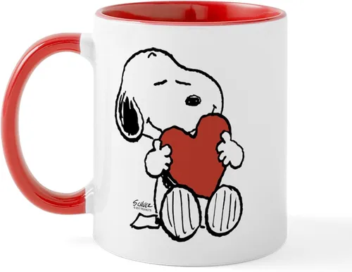 Miniatura 36 de CafePress Snoopy On Heart Mugs 11 oz (325 ml) Ceramic Coffee Mug