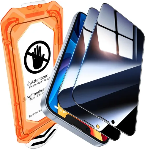 Miniatura 14 de UniqueMe Protector de pantalla de privacidad para iPhone 16 / iPhone 15 – [Grado militar inastillable y dureza 9H+] Protector de pantalla de vidrio