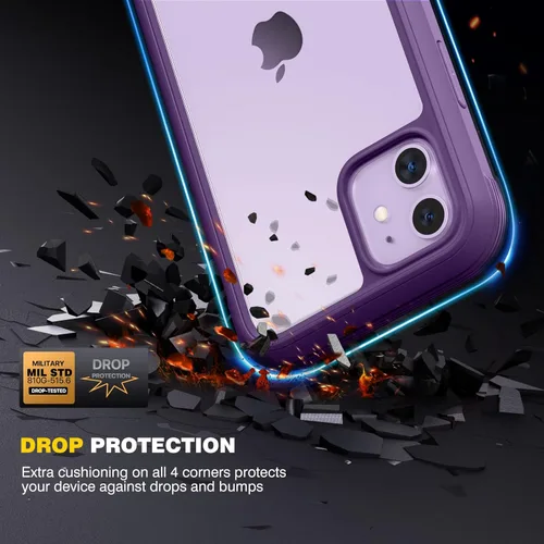 Miniatura 241 de Diaclara Funda diseñada para iPhone 16, mejorada [protección completa de la cámara], carcasa resistente de cuerpo completo con protector de pantalla