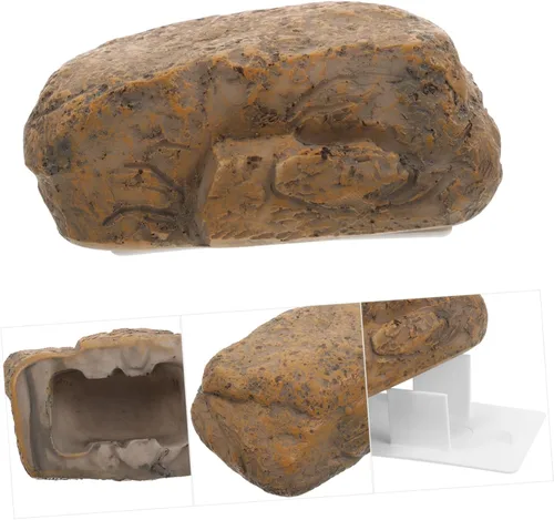 Miniatura 9 de Balacoo Faux Stone Hidden Key Holder for Outdoor Use Waterproof Key Hider for Garden Yard Decorative Rock Sturdy Resin Design