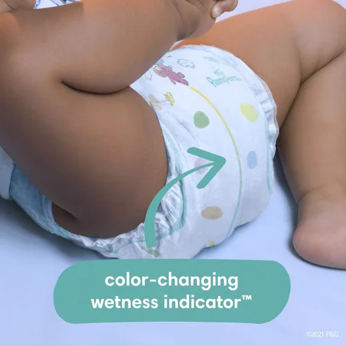 Miniatura 6 de PAMPERS - Pañales desechables Baby Dry talla 5 por 164 unidades; suministro para un mes que incluye 6 paquetes con tapa de toallitas para bebé por