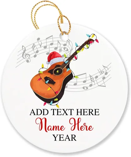 Miniatura 23 de Adorno de Navidad personalizado de acordeonista que toca acordeón, nombre personalizado y año, adorno de Navidad para acordeonista, instrumento