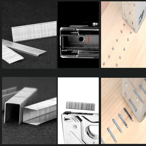 Miniatura 6 de KeLDE Paquete de 5000 grapas T50 resistentes y clavos Brad, incluye clavos de 1/4, 5/16, 3/8, 1/2, 9/16 pulgadas (6, 8, 10, 12, 0.551 in) y 5/8
