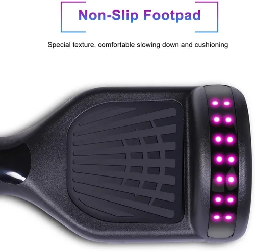 Miniatura 7 de SISIGAD Accesorio para asiento de scooter, 6.5 pulgadas, auto equilibrante, Go Kart, con Bluetooth y luces LED 6.5" negro+negro