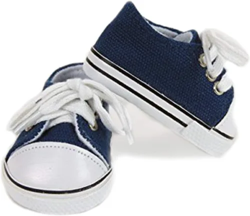 Miniatura 3 de American Fashion World Mocasines negros para muñecas de 18 pulgadas Calidad premium y diseño moderno Zapatos de muñeca Moda de zapatos