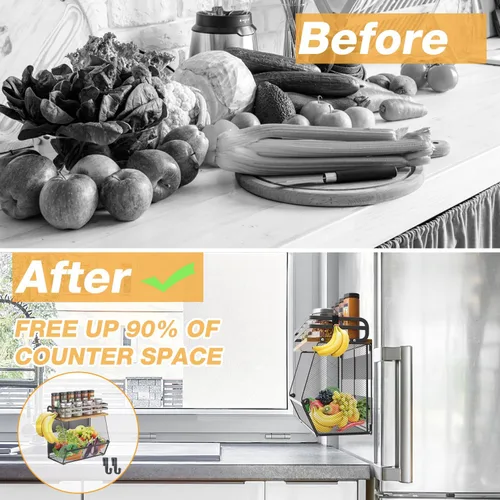 Miniatura 6 de Estante magnético para refrigerador con tapa de madera, estante magnético de gran capacidad para especias para refrigerador y cocina, contenedor