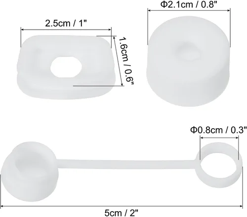 Miniatura 2 de Home and Garden Parts 1 Set/6Pcs Silicone Spill Stopper Accesorios para Taza de Paja 1.0 40oz/30oz Blanco #CN/251024/00157