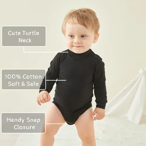 Miniatura 2 de pureborn Mameluco de algodón súper suave para bebés niños y niñas de 0 a 24 meses