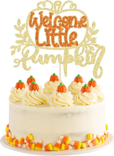 Miniatura 24 de Gyufise Decoración para pastel de calabaza pequeña, decoración de pastel de calabaza, baby shower, decoración de pastel temático de otoño, baby
