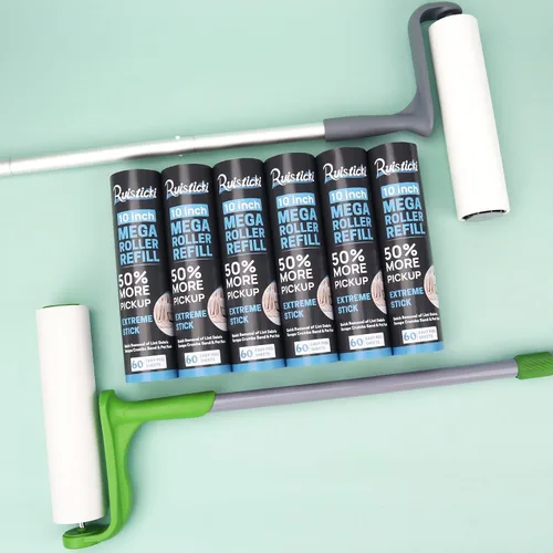 Miniatura 2 de Recambios de rodillo ultra pegajoso de 10 pulgadas para Evercare Layers Smart Design Rodillos grandes de pelusa 50% más recogida removedor de pelo