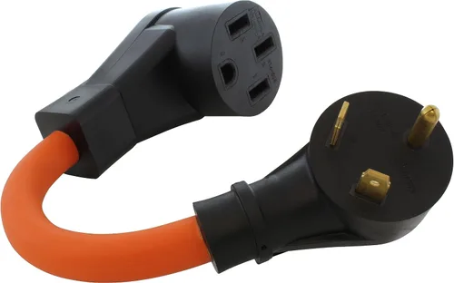 Miniatura 24 de AC WORKS Generador a adaptador RV de 30 amperios (L5-20 20A 3 clavijas de bloqueo compacto) Amarillo