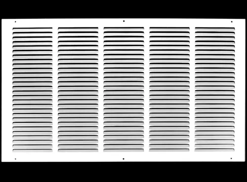 Miniatura 90 de HVAC Premium 30' x 10' [Abertura de conducto] Rejilla de aire de retorno de acero estampado plano - Pared lateral y techo - Cubierta de conducto