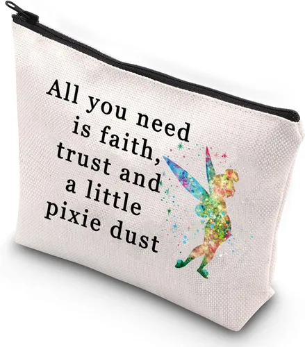 Miniatura 9 de G2TUP Bolsa de maquillaje inspirada en la película de cuento de hadas, Faith Trust y Pixie Dust, bolsa de maquillaje de viaje para fanáticos, Todo