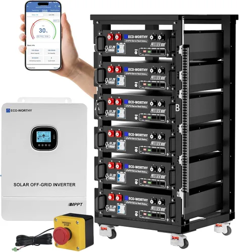 Miniatura 10 de ECO-WORTHY - Estación de energía doméstica de respaldo, salida de CA de 10000 W + batería LiFePO4 de 10240 Wh, soporte de comunicación, Bluetooth