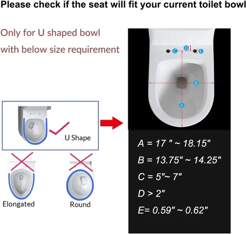 Miniatura 3 de WinZo UF110 - Asiento de inodoro alargado en forma de U con asiento de entrenamiento para ir al baño 2 en 1 para la familia, adultos y niños, cierre