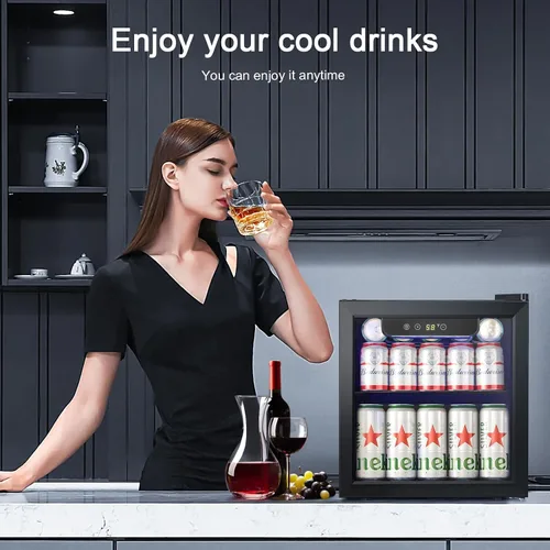 Miniatura 7 de Antarctic Star Mini Nevera Refrigeradora - 12 Botellas 48 Latas Refrigerador de Bebidas Puerta de Vidrio para Bebidas o Cerveza Vino - Pequeño