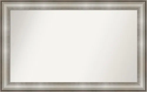 Miniatura 93 de Amanti Art Espejo de baño plateado para sobre fregadero, 28 x 47 pulgadas, espejo rectangular de plata imperial, marco de madera tradicional de gran