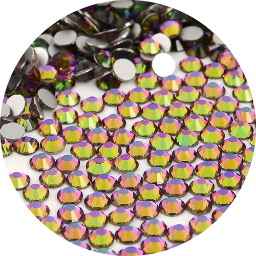 Miniatura 16 de NCB 288 diamantes de imitación de cristal redondos para arte de uñas, con parte trasera plana, para hacer accesorios de bricolaje, zapatos, ropa