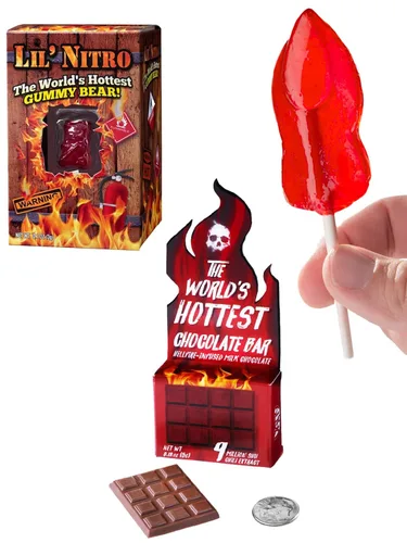 Paquete de dulces más picantes del mundo: Toe of Satan, Lil Nitro y la barra de chocolate más picante del mundo