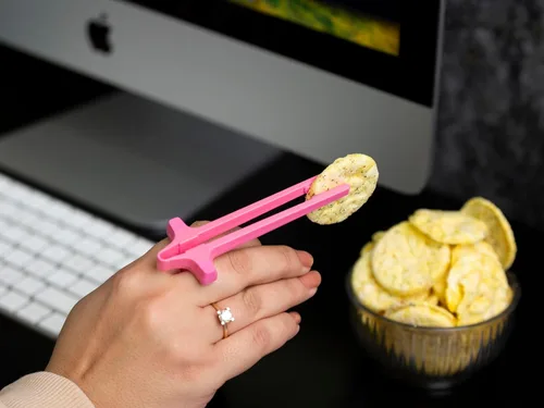 Miniatura 9 de Palillos de dedo para jugadores - 4 piezas de palillos para jugadores, agarre de bocadillo, herramienta para chips, herramienta para chips con dedos