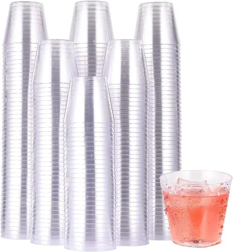 JOLLY CHEF Paquete de 500 vasos de chupito de plástico de 1 onza, vasos desechables de 1 onza, vasos de degustación para fiestas, perfectos para