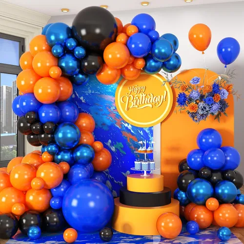 Miniatura 20 de Kit de arco de guirnalda de globos de Año Nuevo, globos de estrella de explosión negros y dorados, globos de estrella de explosión negra perla