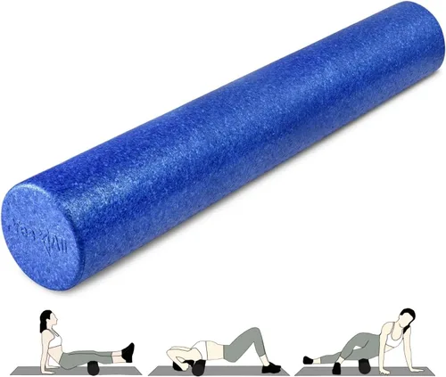 Miniatura 38 de Yes4All Rodillo de espuma EPP de alta densidad con respaldo redondo, rodillo de espuma de ejercicio para yoga, pilates y estiramientos, 12, 18, 24