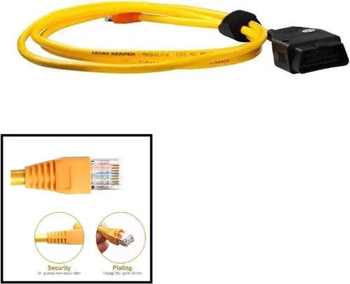 Miniatura 7 de Ethernet Enet OBD OBDii Rj45 ENET obd2 Cable para interfaz 2M Compatible F-Series para B-M-W i-sta