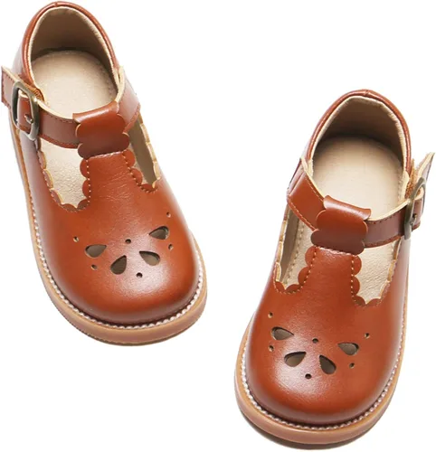 Felix & Flora - Zapatos planos de vestir estilo Mary Jane para niña pequeña, zapatillas de ballet para niña, zapatos para fiestas y escuela