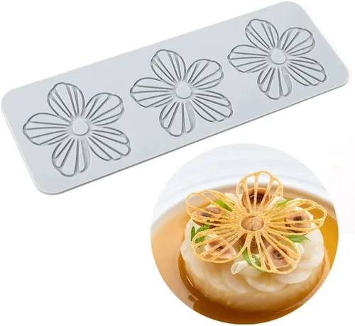TUKE Moldes de encaje para decoración de pasteles, moldes de silicona de hojas 3D para hornear moldes de gomitas, moldes de fondant de arcilla,