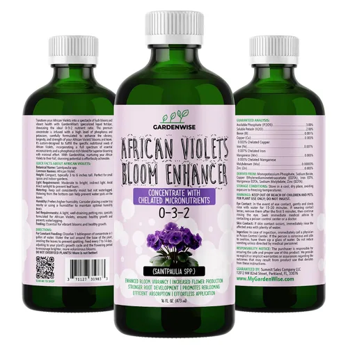 Miniatura 4 de GARDENWISE 0-3-2 Fertilizante violeta africano para plantas de interior: alimento concentrado para plantas, fertilizante para plantas, potenciador