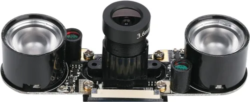 Miniatura 2 de Raspberry Pi Zero W Módulo de cámara de visión nocturna con longitud focal ajustable de 0.142 in 2 unids sensor IR luz LED Raspberry Pi Zero Cámara