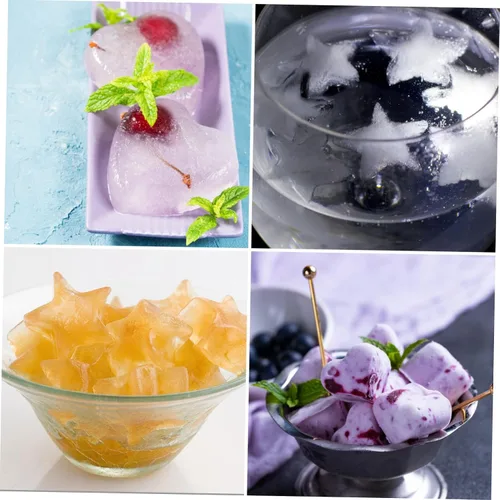 Miniatura 5 de OSALADI Molde de silicona para cubitos de hielo, moldes de chocolate con forma de estrella de cavidad, molde de jabón, moldes para hornear, molde