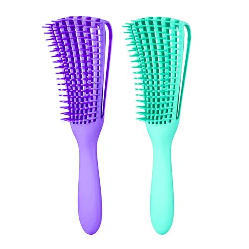 Miniatura 27 de Cepillo para el cabello, cepillo desenredante para cabello afroamericano/africano texturizado 3a a 4c rizado