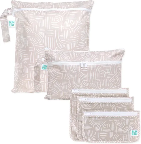 Bolsa impermeable húmeda Bumkins y bolsas de mano húmedas secas para bebé, viaje, traje de baño, pañales de tela, piezas de bomba, piscina, ropa de