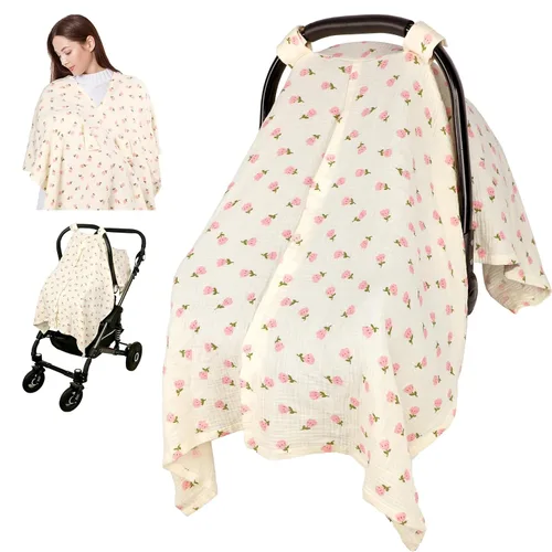 Miniatura 12 de Funda de asiento de automóvil para bebés, niñas y niños, funda de asiento de automóvil de algodón de verano para asiento de automóvil, cómoda funda