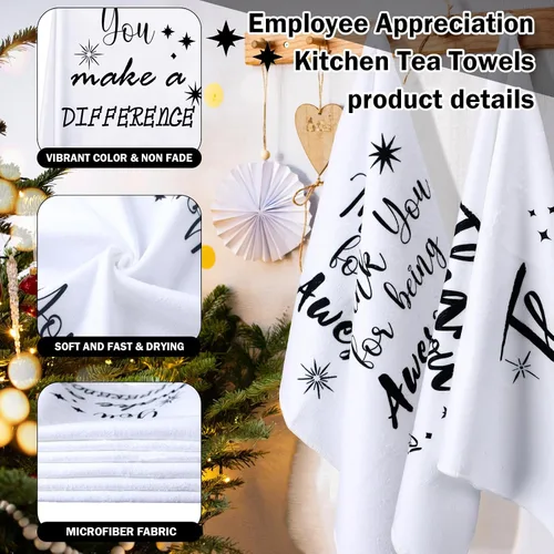 Miniatura 3 de Kinlop 6 piezas de regalos de agradecimiento para empleados, paños de té, regalo de agradecimiento, pastor de cocina, regalos de cumpleaños, toallas