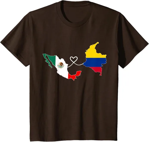 Miniatura 47 de Camiseta Half Colombian Half Mexican Flag Map DNA Mexico Colombia