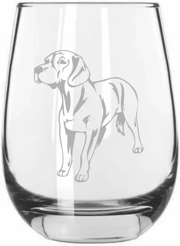 Miniatura 161 de Sakhalin Husky Dog - Copa de vino grabada personalizada de 15.25 onzas sin tallo
