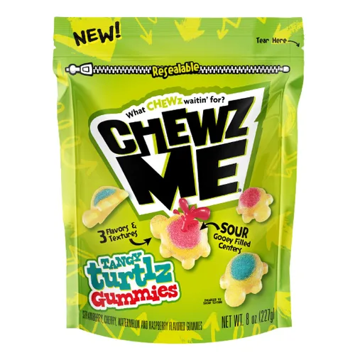 Miniatura 16 de ChewzMe Tangy Turtlz - Gomitas rellenas de gelatina con forma de tortuga envueltas individualmente en varios sabores, 8.46 onzas (paquete de 1)