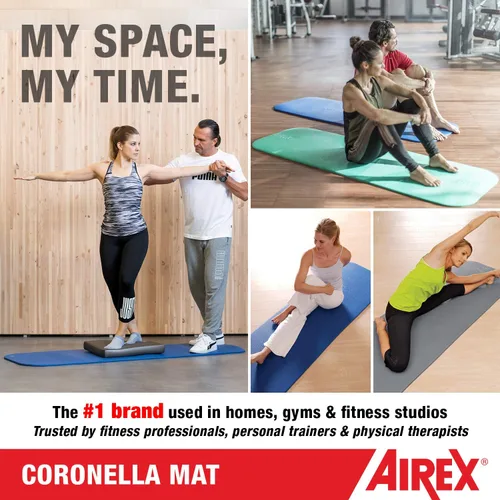 Miniatura 5 de AIREX Tapete oficial de Coronella – Esterilla de entrenamiento en casa para rehabilitación, entrenamiento de fuerza, aeróbicos, fitness acuático
