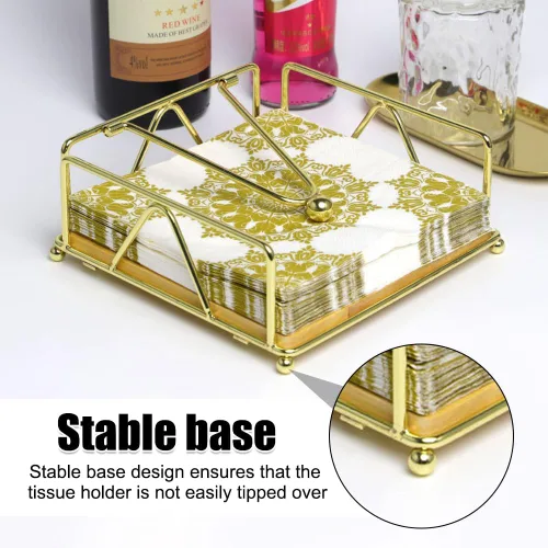Miniatura 6 de Servilletero de mesa, dispensador de servilletas plano con brazo pesado para cocina, restaurante, hotel, bar