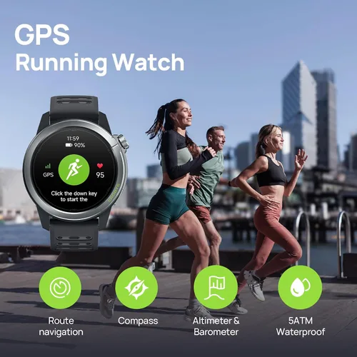 Miniatura 3 de mibro GS Active2 - Reloj inteligente GPS para correr con AMOLED de 1.811 in, ligero y batería de 15 días, soporta planes de funcionamiento y GNSS