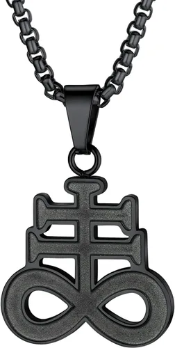 Miniatura 25 de PROSTEEL Satanic Jewelry Upside Down Cross Necklace for Men Women, 316L Stainless Steel/925 Sterling Silver Inverted Cross/Leviathan Cross Pendant