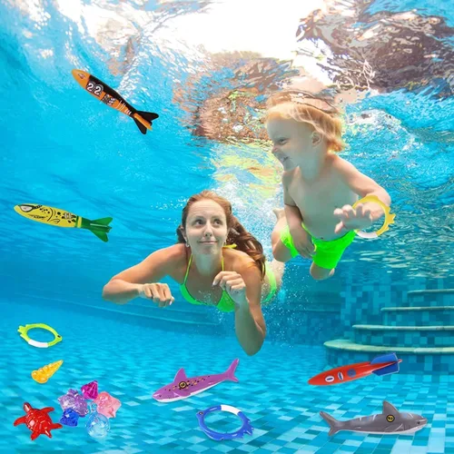 Miniatura 5 de Juguetes de Piscina de Buceo de Natación de Verano para Niños, Divertido Set de Juegos de Natación que se Hunden, Regalos de Buceo Submarino