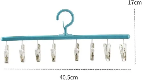 Miniatura 2 de gofidin Paquete de 2 soportes para calcetines de secado a prueba de viento, multiclip, para dormitorio, colgar ropa, ropa interior, calcetines