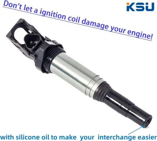 Miniatura 3 de KSU Compatible With 0221504470 Ignition Coil Pack for BMW 325i 325Ci 328i 330Ci 335i 525i 528i 530i 535i 545i 745Li X3 X5 M5 M6 Z4 12137594937