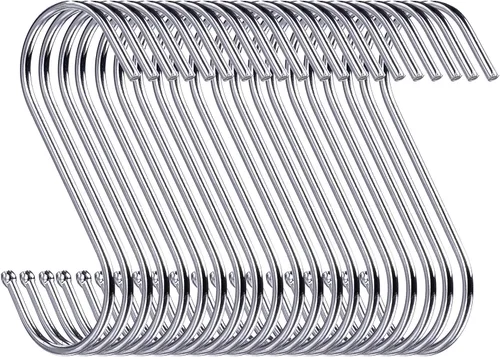 Miniatura 9 de Paquete de 10 ganchos en S resistentes de 3.5 pulgadas para plantas, exteriores, ligeros, tazas, ganchos grandes, color negro