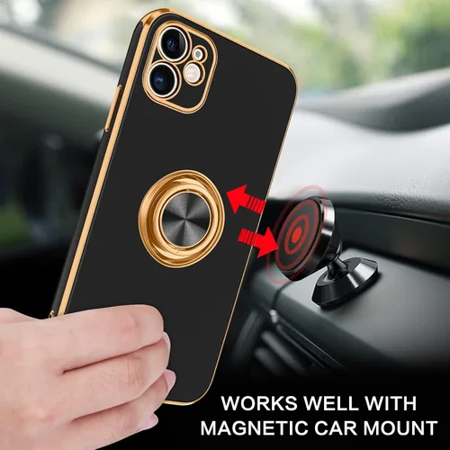 Miniatura 3 de BENTOBEN Funda para iPhone 11 con soporte de anillo de 360°, a prueba de golpes, soporte magnético, soporte magnético, soporte para automóvil